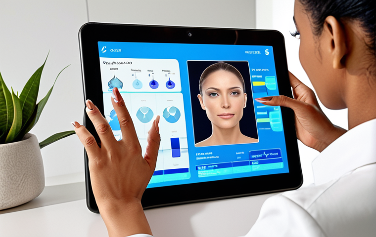 **Prompt 1: The Fusion of Tech and Touch in Brazilian Beauty Consulting**
    A close-up, dynamic shot of a modern, diverse Brazilian beauty consultant warmly engaging with a diverse Brazilian client. The scene should visually represent the blend of advanced technology and human connection. The consultant holds a sleek tablet displaying an AI-powered skin analysis with intricate data overlays (like hydration levels, pore analysis, or pigmentation maps), while a subtle augmented reality projection of virtual makeup colors is visible on the client's face or on a nearby digital mirror. The atmosphere is bright, empathetic, and highly personalized, suggesting a holistic approach to beauty where data meets genuine understanding. Emphasize natural skin textures and expressive faces, conveying trust and innovation in a contemporary, inviting setting.