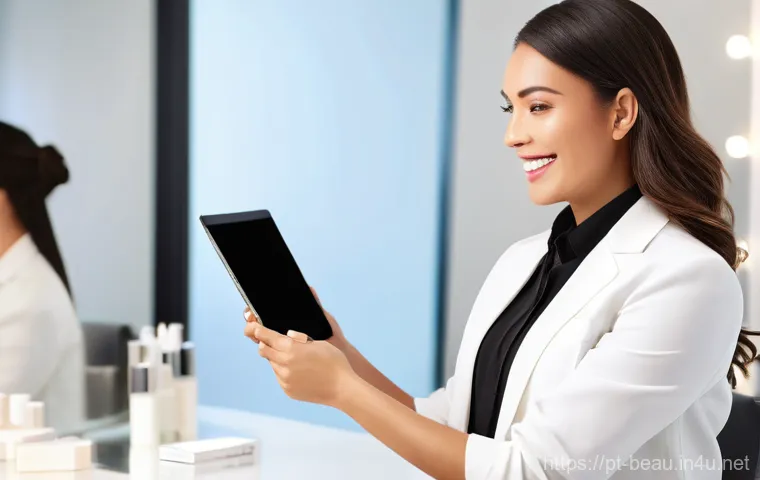 뷰티컨설턴트 HR과의 협상 방법 - **Prompt 1: The Expert Beauty Consultant in Action**
"A highly skilled and elegantly dressed fem...