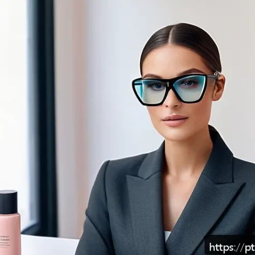 Home 30 뷰티컨설턴트 국가별 직업 전망 - A sophisticated European beauty consultant in a modern, minimalist salon setting in Paris, wearing e...